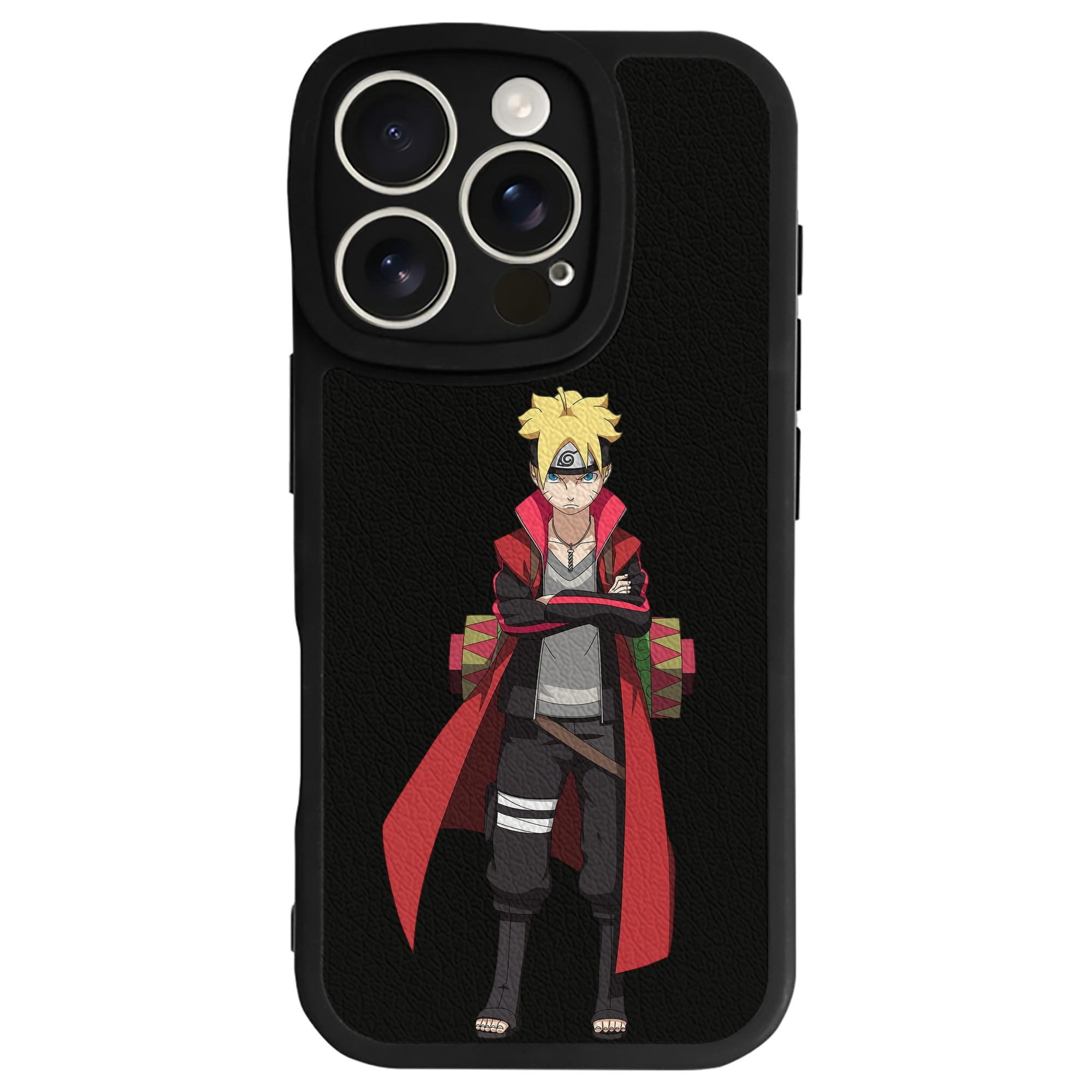 （画像用） NARUTO -ナルト- うずまき ボルト Uzumaki Boruto 【iPhone 16シリーズ対応】シリコンスマホケース（レザー調） 材質：シリコン